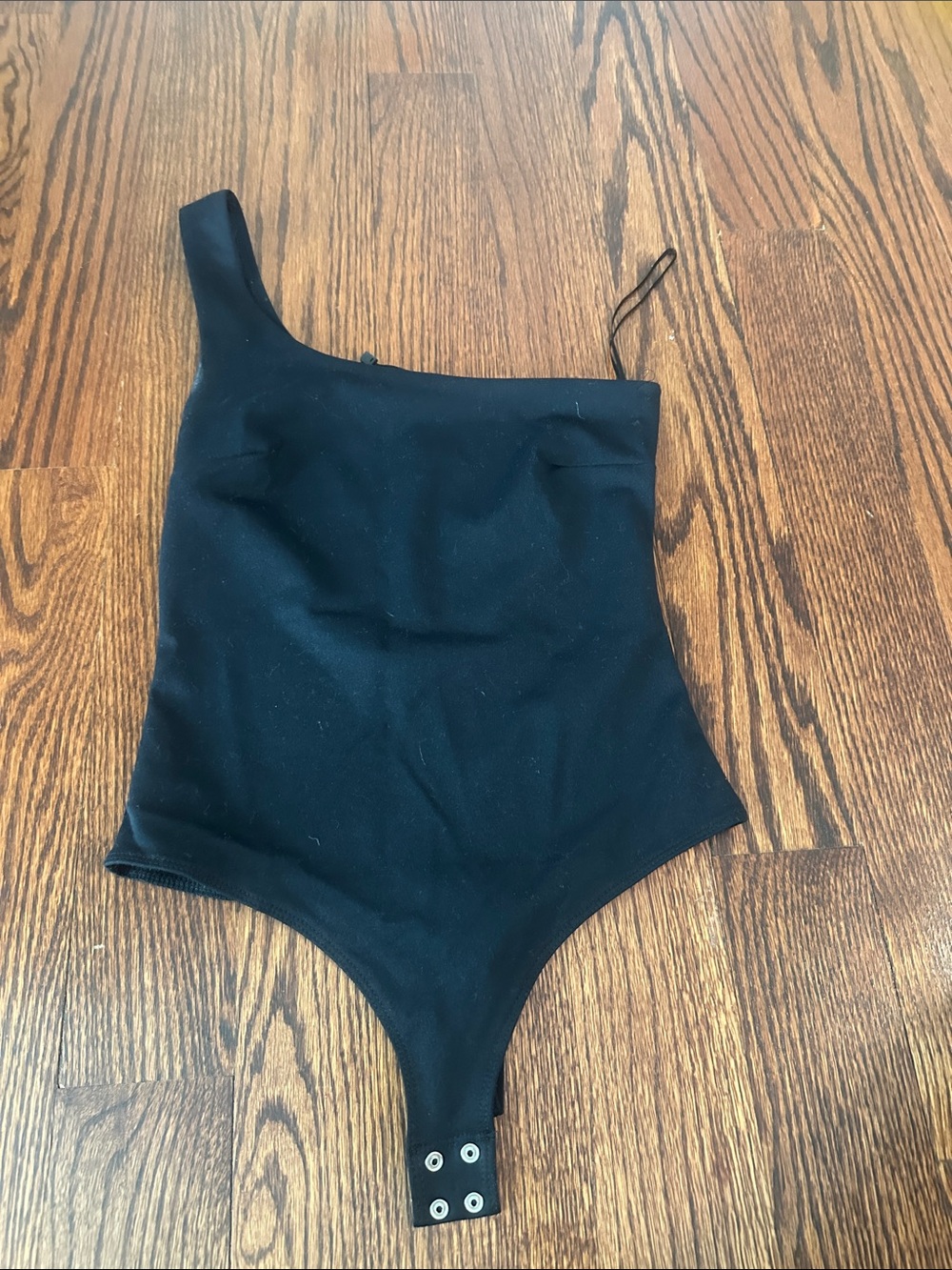 Dynamite Black One-Shoulder Kids Bodysuit
